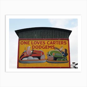Royals In Dodgems Sign At The Fair Art Print