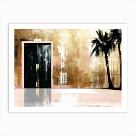 Doorway With Palm Trees Art Print