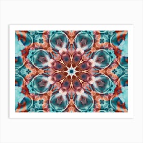 Abstraction Blue Mandala 2 Art Print