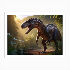 T-Rex In The Jungle Art Print