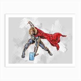 Thor Avengers Painting Art Print