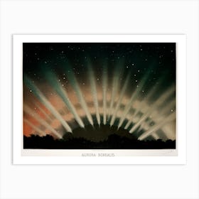 Astrology Aurora Borealis Vintage Art Print