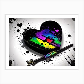 Rainbow Heart Art Print