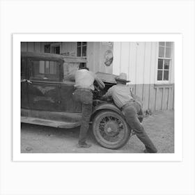 Garage Owner And Farmer Working On A Car, Pie Town, New Mexico, The Young Man Who Owns The Filling Station, Smit Art Print