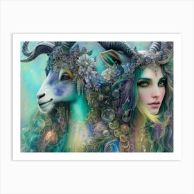 Chivo y Chiva Art Print