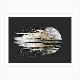 Moon abstract art Art Print