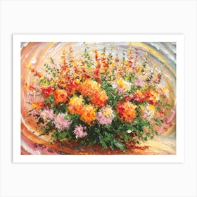 Beautiful flowers garden - Acrylic oil painting #9 Art Print