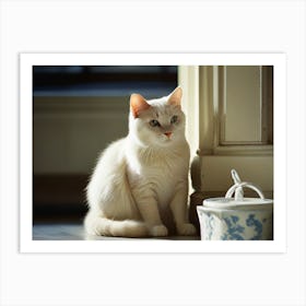 White Cat 1 Art Print