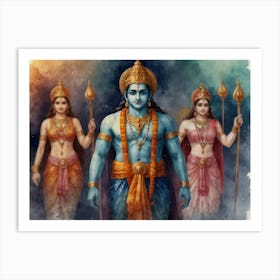 Lord Krishna 2 Art Print