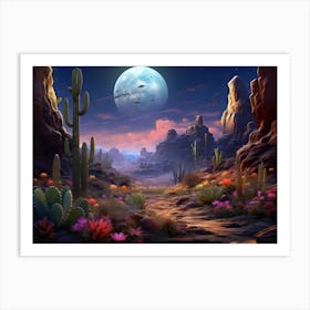 Cactus Desert Art Print