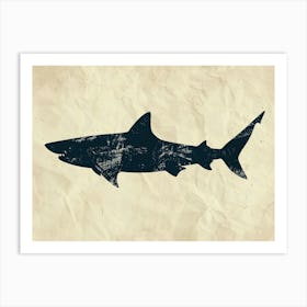 Goblin Shark Silhouette 4 Art Print