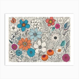 Flowers In The Garden 7 Art Print