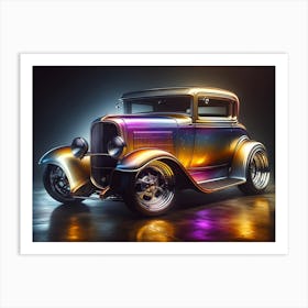 Hot Rod vintage car 4 Art Print