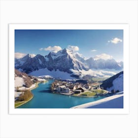 Alpine Lake landscape Art Print