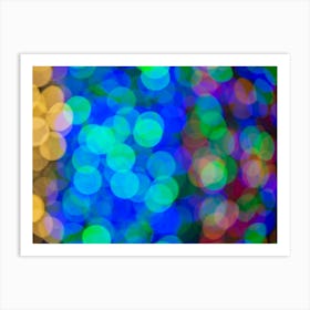 Christmas Bokeh Art Print