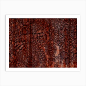 Abstract Red Texture Art Print