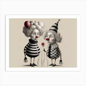 Clowns 1 Art Print