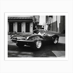 Steve McQueen driving his Jarguard Art Print