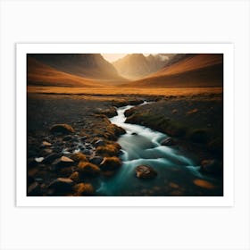 River In The Mountains Art Print