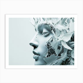 AI Artificial Intelligence Portrait as a Woman's Head Art Print