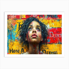 Martin Luther King Children Tribute - Dream 100 Art Print