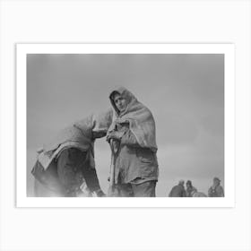 Untitled Photo, Possibly Related To Levee Worker During The Flood, On A Raw Day With A Thirty Mile Wind, These Men Art Print