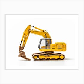 Toy Car Yellow Excavator 2 Art Print