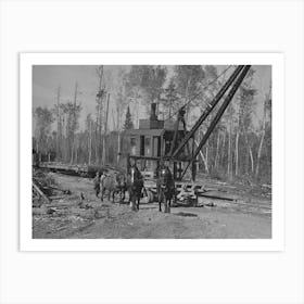 Untitled Photo, Possibly Related To Caterpillar Drawing Logs Through The Woods At Camp Near Effie, Minnesota Art Print