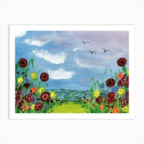 The Flower Path painted by Remedy 54 Art Print