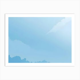 Soft Blue Sky With White Clouds 1 Art Print