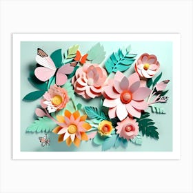 Paper Flowers 3 Art Print