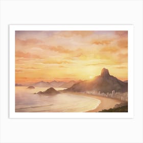 Sunset In Rio 1 Art Print