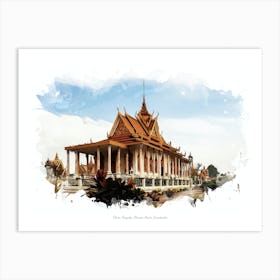 Silver Pagoda, Phnom Penh, Cambodia Art Print