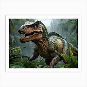 T-Rex In The Jungle 3 Art Print