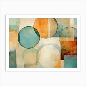 Abstract Circles Canvas Print Art Print