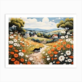 Contemporary Country Cats 4 Art Print