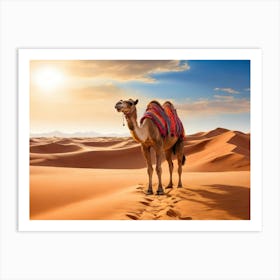 Camel In The Desert 12 Art Print