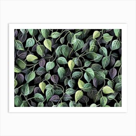 Botanical Seamless Pattern Art Print