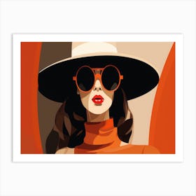 Woman In A Hat 1 Art Print