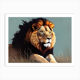 Lion Painting 59 Art Print