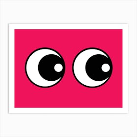 Making Eyes Right Magenta Art Print