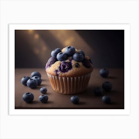 Blueberry Muffin Art Print