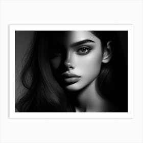 Portrait of a beautiful lady Art Print