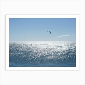 Kitesurfing In The Ocean Art Print