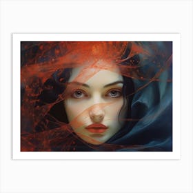 Woman With Red Eyes Art Print