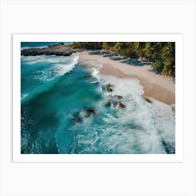 Aerial View Of A Tropical Beach 5 Art Print