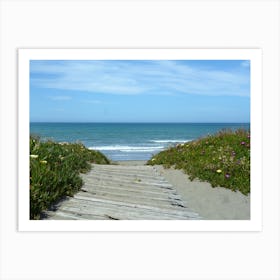 Steps to the relaxing summer beach Art Print