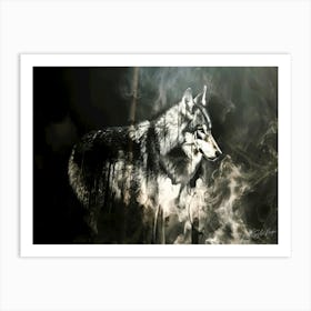 Wolf Moon - Wolf Ethereal Art Print