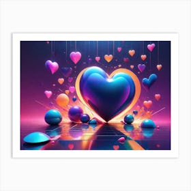 Colorful Heart Creative 11 Art Print