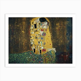 Kiss By Gustav Klimt Affiche